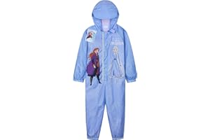 Get Trend Disney Regenanzug Kinder Matschanzug Baby, Gefüttert, Wasserabweisend, Einteiler Regenjacke mit Kapuze für Mädchen