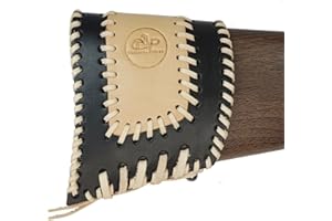 Tas Trost Handgemachte genähte Rückschlagsperre aus echtem Leder für Schrotflinten Gewehre Jagd Schießwaffen Butt Recoil (schwarz)