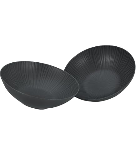 CreaTable Yuki Salatschüsseln-Set – 2-teiliges Steinzeug-Geschirr, Spülmaschinenfest, Made In Portugal