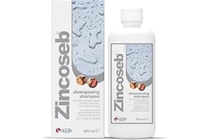 ICF Zincoseb Shampooing | Shampoing Sébo-Régulateur et Hydratant pour Chien et Chat | Poil Sec, Terne ou Gras, Pellicules, Mauvaises Odeurs | Idéal pour la Peau Sensible du Chiot et Chaton | 250 ml