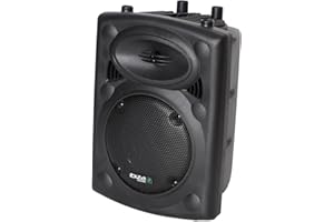 Ibiza - SLK8A-BT - Enceinte Active Plug & Play de 8”/20cm, 300W avec amplificateur intégré - Bluetooth, USB, SD et AUX - Noir