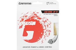 Gamma Sports Live Wire XP - Raqueta de Tenis (Serie multifilamento), más Firme, sensación más nítida para una jugabilidad Natural como Tripa, Calibre 16 L o 17 (Negro, Natural)