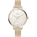 S.Oliver Damen Uhr Analog Quarz – Edelstahlarmband, 38 Mm, Wasserdicht Bis 3 ATM