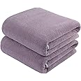 KinHwa Microfiber Bath Towels Extra Large Shower Towels 76x152 cm Super Absorbent and Soft Bathroom Towels Quick Dry Bath Sheets for Spa, Swimming, Pool 2 Pack Purple