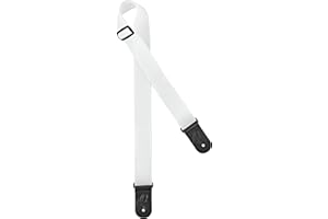 Ortega Guitars Gitarrengurt Länge Verstellbar - Akustik Gitarre / Bass, E-Gitarre, E-Bass - Nylon Straps Series - Nylon, Weiß (ONS50STD-WH)