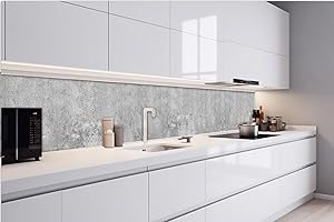Dimex Küchenrückwand Folie Selbstklebend Beton II 420 x 60 cm | Klebefolie - Dekofolie - Spritzschutz für Küche | Made in EU