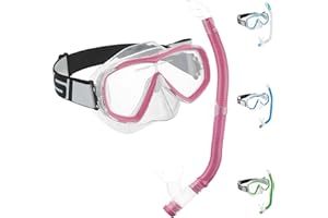 Cressi Kids' C Estrella VIP Jr Clear/Lime Junior Snorkeling/Diving Combo Set