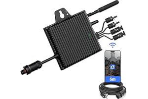 Wechselrichter 800W Mit IP67 Wasserdicht - Mikrowechselrichter mit 5m Kabel - Wechselrichter Balkonkraftwerk Mit WLAN APP für Balkonkraftwerk