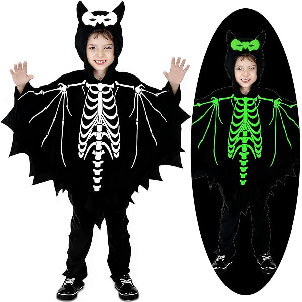 Cape De Vampire Enfant Double Face Noire Et Rouge - Satin, Capuche, Pour Halloween, Carnaval, Déguisement Garçon/fille