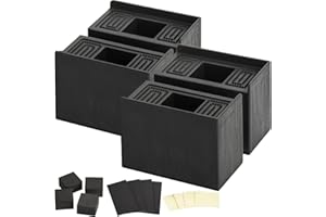 Dicunoy 4 Stück Rechteckige Betterhöhung Möbelerhöhungen,8cm L-förmige Bettheber,Robuste Möbelblöcke für Etagenbettrahmen, Couch, Tisch, Schreibtischbeine, Kühlschrank, Waschmaschine