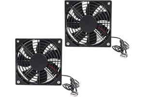 CICIGLOW Cichy Podwójny Wentylator USB 120mm, do Chłodzenia DIY Obudowa Komputera PC Chłodnice Procesora, Chłodzenie Szafy Komputerowej, 5V 120x25mm (zestaw 2 Szt.)