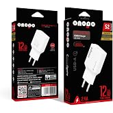 Onopo S2 12W 2.4A USB Şarj Adapt&ouml;r&uuml;, Akıllı Koruma Sistemi, Kompakt ve Taşınabilir Tasarım &ndash; Telefon, Tablet, Powerbank ve US