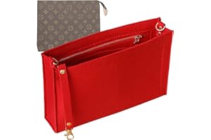 Soyizom sac insert organisateur Convient pour sac de toilette 26 19 sac insert pour les femmes, sac de doublure sac à main Tidy organisateur avec or Buckle & porte-clés