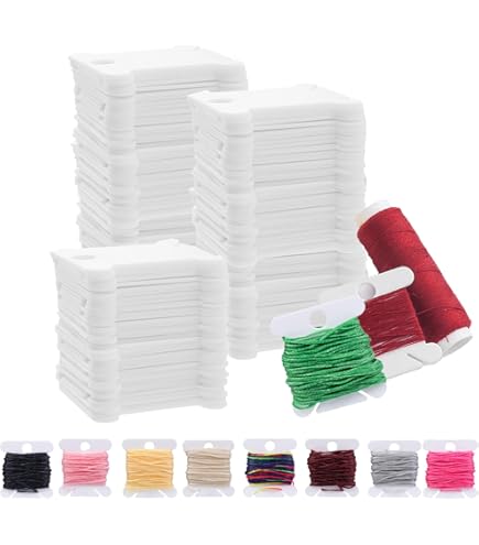 Embroidery Floss Bobbins-Paper Cross Stitch Embroidery Thread Organizer Cardboard -Floss Bobbins- DIY Crafts Floss Bobbins -200 Thread Bobbin Cards