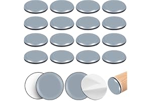 TXERFOLG 20Pièces Patins en Téflon Autocollants(Ronds) Ø20mm Patins de Meubles Auto-adhésives PTFE Patins Glisseurs pour Meubles pour Protection Efficace de parquet, carrelage, stratifié(Ronds,20mm)
