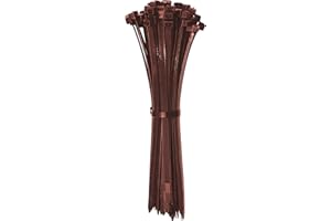 ERKO Bridas para Cables Marrón 150 x 2,5 mm pequeño 100 piezas, corto, soporte para el recorrido del cable, Resistente a temperatura, Para Oficina, Hogar, Exteriores