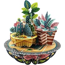 Biglietto Pop-up 3D Santoro Pirouette - Flower Stall Per Compleanni