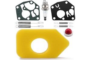 VooGenzek 8 ST Gräsklippare Service Kit, Tändstift L , Primer Bulbs 694394, 698369 Skumluftfilter, Governor Springs 692211 691859, Förgasare Membranpackning 795083 495770