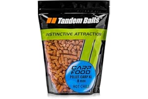 Tandem Baits Carp Food XL Natural Pellets, D'appâts pour carpes, Pêche de la Carpe, Peche, Pop-Ups, Bouillette Carpe, Professionnel Accessoires de Pêche Carpe 8mm 1kg