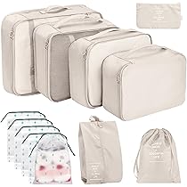 prezon Organizzatori da Viaggio a Compressione, organizer per valigie espandibile, set di borse