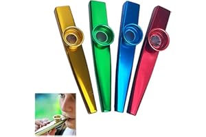 BEEJUNE 4 Stück Kazoo Instrument, Kazoos, Kazoo Metall, Geeignet Für Kinder, Erwachsene Und Musikanfänger, Kinder Party Favors Geschenke