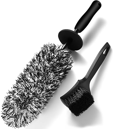 Spazzola Per Lavaggio Ruote Auto - Con Manico In Plastica, Testina In Spugna, Lunghezza 28cm - Foto 10