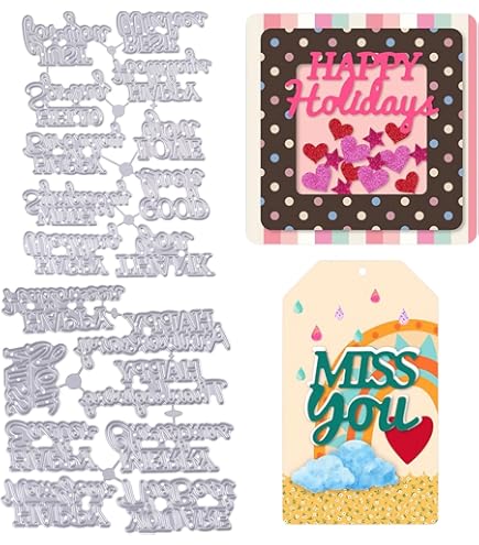 Spellbinders Set Fustelle Birthday Cheers - Collezione Bougie Birthday - Parole Per Biglietti - 3
