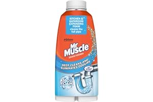 Mr Muscle Drain Foamer, Drain Cleaning Foam to Unblock & Eliminate Odour, 500 ml