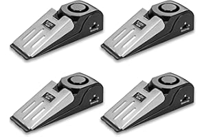 Lancoon 4Er-Pack Türstopper, 120dB Lauter Tragbarer Keil Eingangsalarm Diebstahlschutz Einbrecher Sicherheitswerkzeuge Für Die Sicherheit Von Wohnhäusern