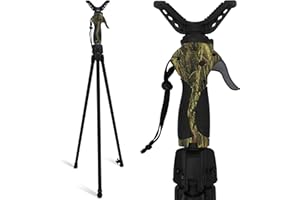 ‎ROYAL HUNTER Royal Hunter ® - Zielstock Jagd Dreibein GEN 4 – Gewehrauflage,- Pirschstock oder Schießstock für Jäger - Teleskop mit Schnellverschlußsystem – stufenlos verstellbar von 100cm bis 160cm