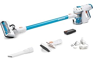 Genius Invictus X7 odkurzacz akumulatorowy (13 części), bezworkowy i bezprzewodowy odkurzacz 2 w 1, moc ssania 380 W, wbudowane oświetlenie punktowe LED, akumulator litowo-jonowy (30 min),