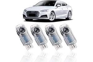 Joalpysm 4 Pack Car Door Lights Logo, Personalized Car Door Projector Lights LED Welcome Puddle Light Compatible with Audi A1/A3/A4L/A5/A6L/A7/A8L/Q3/Q5/Q7/R8/TT/RS/S Series