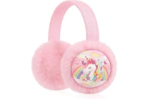 BTHRORO Orejeras Niña para El Frío Orejeras de Punto de Invierno Ajustables Calentadores de Orejas de Felpa para Niño, Accesorios de Invierno para Actividades Al Aire Libre