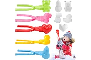 KOIROI 5 sztuk foremek do kulek śnieżnych, do tworzenia kulek śnieżnych, klipsów do piasku, różne kształty, śnieg, piasek, zabawka dla chłopców i dziewczynek, zabawa na zimę, śnieg, plażę