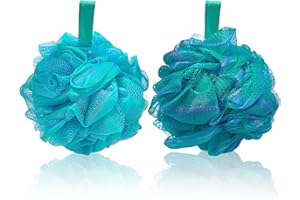 ‎INSPUTOL 2er-Pack große Duschschwämme, 75 g weiche Netz-Badeschwämme für sanftes Peeling, Körperpeeling für Damen und Herren (Kombination 2)