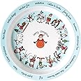 Tyrrell Katz Kids Christmas Theme Printed Plate in Melamine - Dishwasher Safe Children's Outdoor Dining Everyday Tableware - 21.5 cm