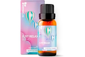 SENSELAB Mezcla de aceites esenciales Just Relax, extracto 100% puro con aceites de lavanda, de manzanilla romana, de ládano y de mandarina, grado terapéutico, para aromaterapia, de relajación (10 ml)