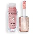 Revolution, Pout Bomb Shimmer Gloss, High-Shine Lip Gloss & Shimmer for Glossy Lips with Hyaluronic Acid & Sweet Vanilla Scent, Shine Pink, 4.5ml