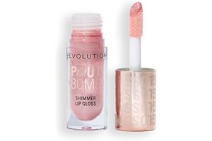 REVOLUTION BEAUTY LONDON Revolution, Pout Bomb Gloss Scintillant, Gloss Lèvres Ultra Brillant avec Acide Hyaluronique & Parfum Vanille, Shine Pink