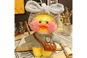 HICAS Peluche Pato Duck 30 CM Kawaii Café Mimi Pato Amarillo Juguete de Peluche Ropa Lindo Muñeco de Peluche Muñecas de Animales Suaves Juguetes para Niños Regalo de Cumpleaños para Niña (Pato Amarillo 01)