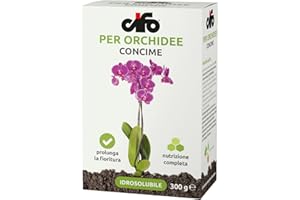 CIFO - Concime Orchidee Idrosolubile, Fertilizzante Orchidee con Azoto, Fosforo e Potassio - Favorisce lo Sviluppo Vegetativo e Abbondante Fioritura, Nutrizione Completa, Made in Italy, 300g