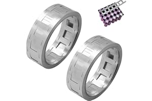 BONJUME Bandes De Nickel, 2PC Ruban De Nickel 10M Ruban De Bande 0,15 X 27 mm Pour Soudage De Batteries 18650 Pour Soudeuse Par Points Plaque Ni Pour 2 Batteries 18650 Parallèles DIY 18650 Batterie