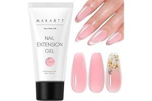 ‎MAKARTT Makartt Poly Nail Extension Gel - Extension Builder Acrylic Poly Nägel Gel, Pink Aufbaugel Extender Gelnägel für Nagelverlängerung, Nagelstärkung, Nail Art Dekoration, 50ML(Natürliches Rosa)