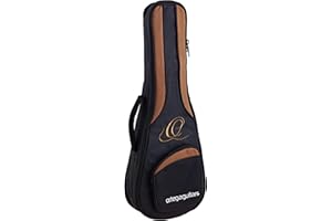 Ortega Guitars Pro Series Bag - Konzert Ukulele Tasche - Höhe 62 cm - Breiter Halsgurt - Schultergurte - Nylon, Schwarz (OUGB-CC)
