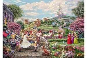 Schmidt Spiele 58038 Disney, Cinderella Happily Ever After, Thomas Kinkade, 1000 elementów, puzzle, wielokolorowe