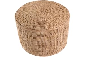 Toddmomy Kids Shoe Changing Stool Woven Small Footstool Handcrafted Garden Outdoor Seat Lightweight Children Woven Stool