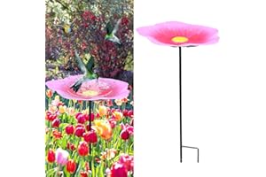 ZJILIXIA Vogeltränke Stehend Winterfest,Vogelfutterspender Vogeltränke Für Garten,Vogelbad Garten Balkon Balkongeländer Mit Ständer,Abnehmbar,Wassertränke Für Vögel,Frostsicher Vogeltränke (A)