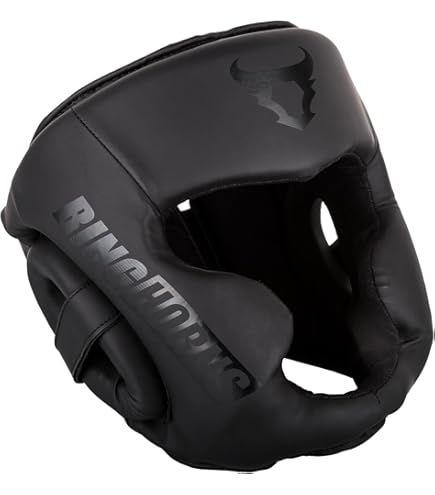 AQF Hoofdbescherming Boksen, MMA Training Hoofddeksel, Muay Thai Vechtsport Boksen Helm Full Face Hoofd Prototector Gear Voor Kickboxing Karate Sparring Taekwondo Zwart Headguard M 1011983167