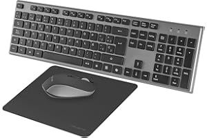 Tacens Zenith, Combo Inalámbrico 3en1 con Tecnología DualLink 2.4 GHz, Teclado Completo Full-Size con SmartKey Copilot AI, Ratón Óptico 3200 dpi, Alfombrilla Nanotextil, Idioma Español, Negro