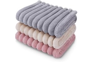 luciphia Hundedecke Katzendecke Waschbar, 1 Pack 3 Decken Flanell für Kleine Mittlere Größe Hunde Katzen, Flauschig Weiche Warme Fleece Haustier Decke für Unterwegs Kuschel Grau Rosa Beige 52 x 76 cm